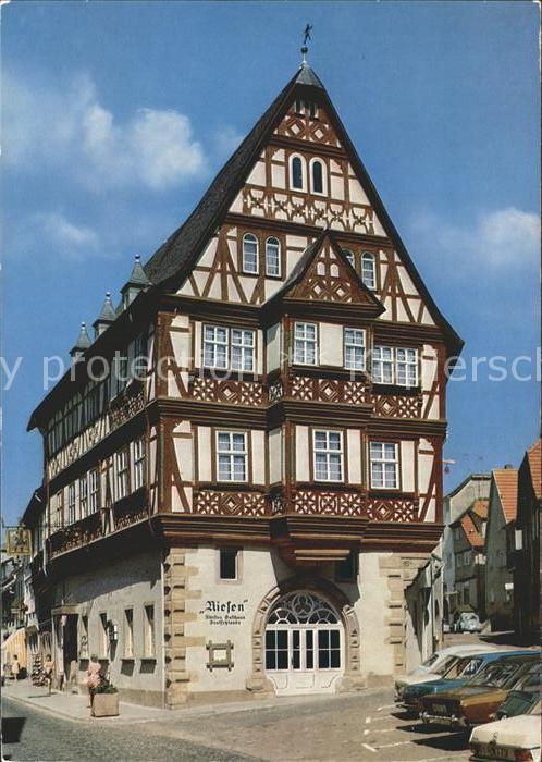 Miltenberg Main Hotel Riesen aeltestes Gasthaus Deutschlands 12. Jhdt. Fachwerkh