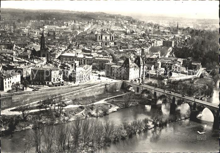 Montauban Tarn-et-Garonne Pont Vieux Musee d Ingres vue aerienne