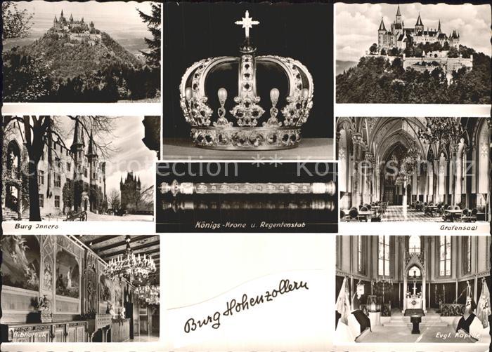 Hechingen Burg Hohenzollern Bibliothek Kapelle Grafensaal Koenigskrone Regentens