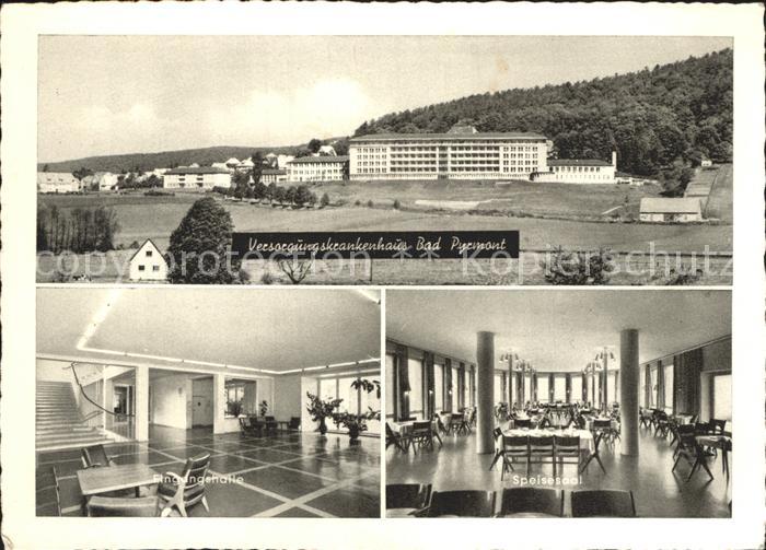 Bad Pyrmont Versorgungskrankenhaus Eingangshalle Speisesaal