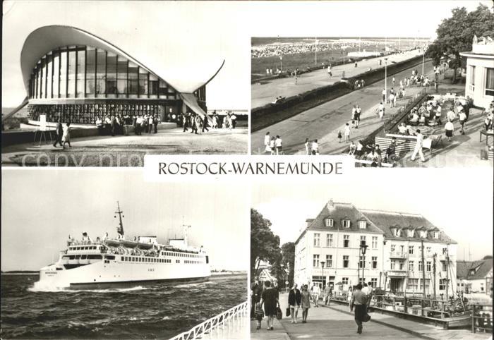 Warnemuende Ostseebad Gaststaette Teepott Strandpromenade Faehrschiff FDGB Erhol