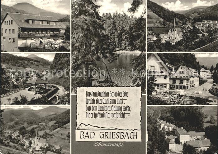 Bad Griesbach Schwarzwald  Teilansichten Hotel Restaurant Kirche Aussichtspunkt