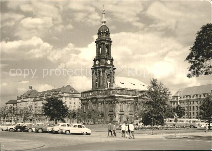 DRESDEN Elbe Altmarkt Kreuzkirche