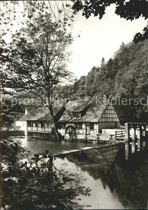 Blaubeuren Blautopf mit historischer Hammerschmiede