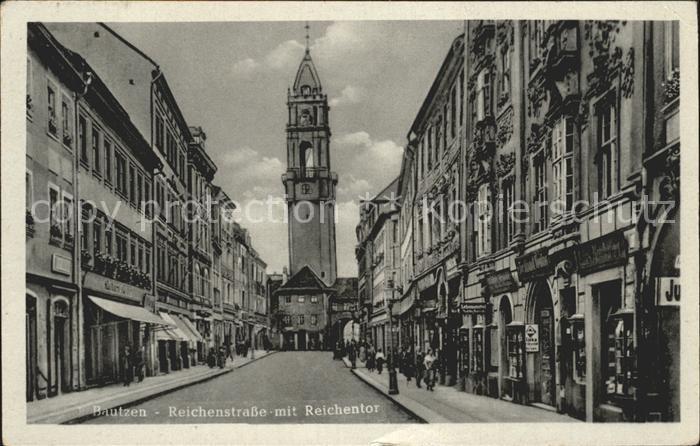 Bautzen Sachsen Reichenstrasse mit Reichentor