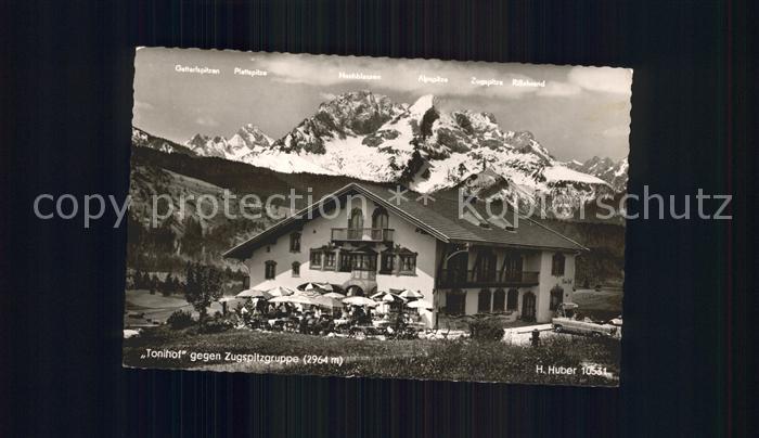 Mittenwald Bayern Tonihof mit Zugspitze