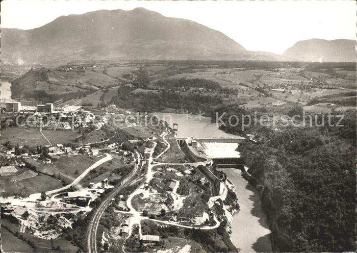 Genissac Fliegeraufnahme Le Barrage sur le Rhone