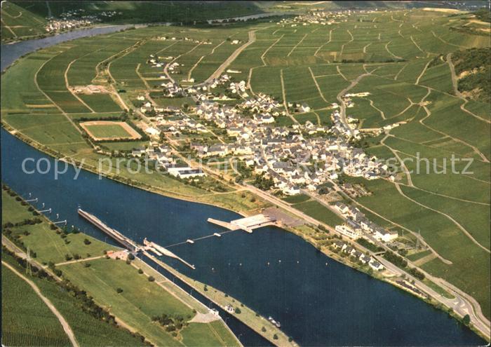 Wintrich Fliegeraufnahme mit Mosel