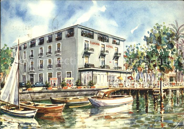 Sirmione Lago di Garda Flaminia Hotel Künstlerkarte