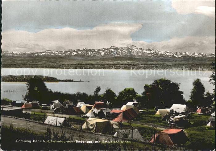 Maurach Birnau Camping Denz am Bodensee mit Alpen