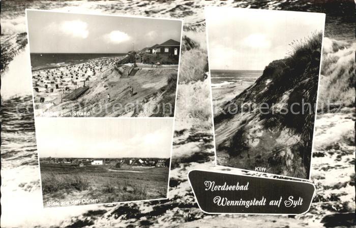 Wenningstedt Sylt Abhang zum Strand Duenen Kliff