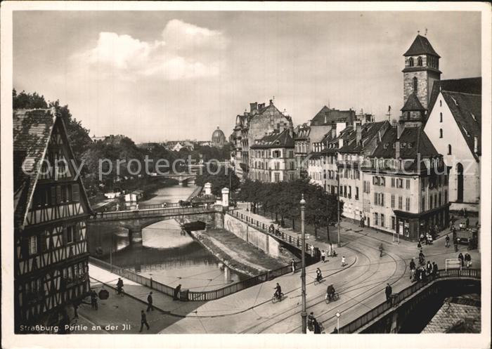 Strassburg Bergstrasse Partie an der Ill