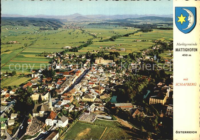 Mattighofen mit Schafberg Fliegeraufnahme