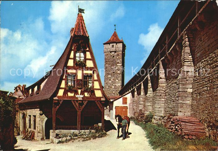 Rothenburg Tauber Alte Schmiede an der Schuett