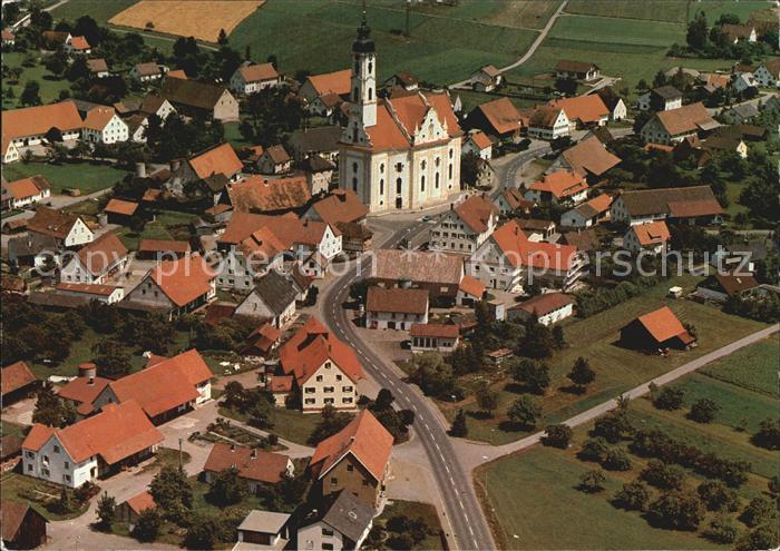Bad Schussenried Wallfahrtskirche Steinhausen Fliegeraufnahme