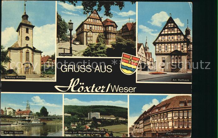 Hoexter Weser Nikolay Kirche Dechanei Rathaus An der Weser Weserberglandklinik F