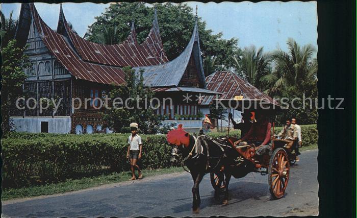 Sumatra Sumatera Horsecart traditional Minankabau vehicl