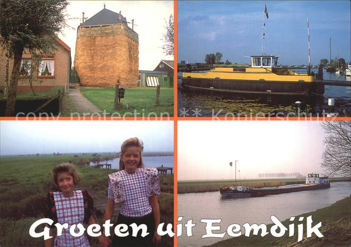 Eemdijk Turm Motorboot Kinder Kanal Frachter