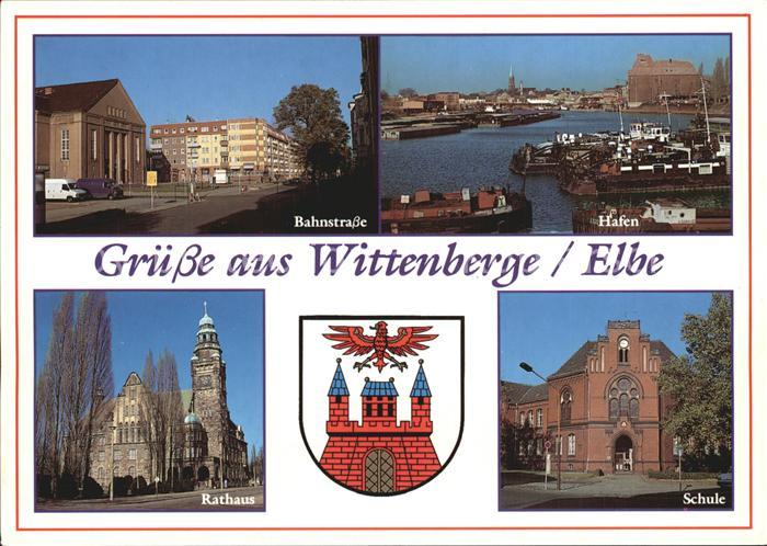 Wittenberge Prignitz Bahnstrasse Hafen Rathaus Schule