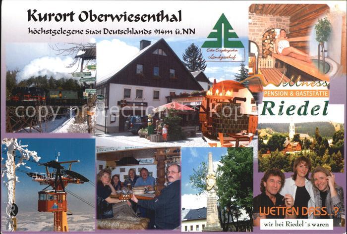 Oberwiesenthal Erzgebirge Gaststaette Pension Riedel Gastraum Wellness Seilbahn