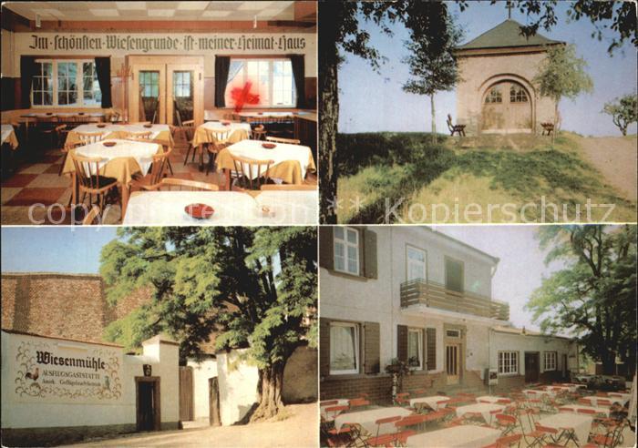 Floersheim Main Ausflugsgaststaette Wiesenmuehle Gastraum Terrasse