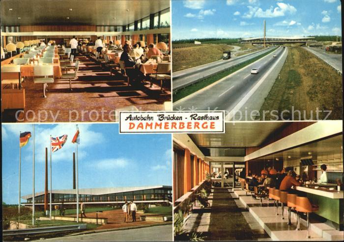 Holdorf Niedersachsen Autobahn Bruecken Rasthaus Dammerberge Speisesaal Bar