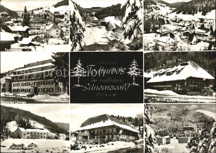 Todtmoos Schwarzwald BW Teilansichten Hotel Loewen Altes Schwarzwaldhaus Kurhote