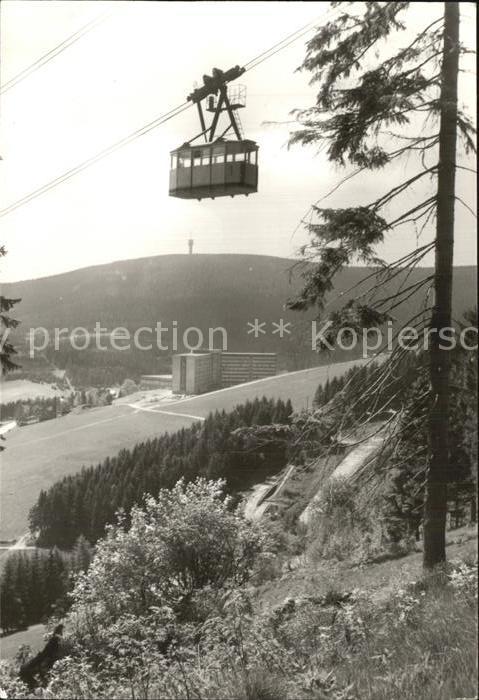 Oberwiesenthal Erzgebirge FDGB Erholungsheim am Fichtelberg mit Schwebebahn