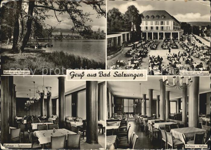 Bad Salzungen Kurhaus am Burgsee Kurkonzert Speisesaal Kaffee