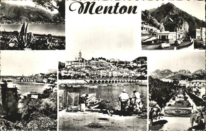 Menton Alpes Maritimes Strand Park Gesamtansicht