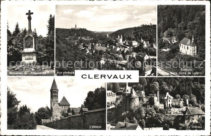 Clervaux Chapelle Monument du Kloeppelklich L'Abbaye Chateau