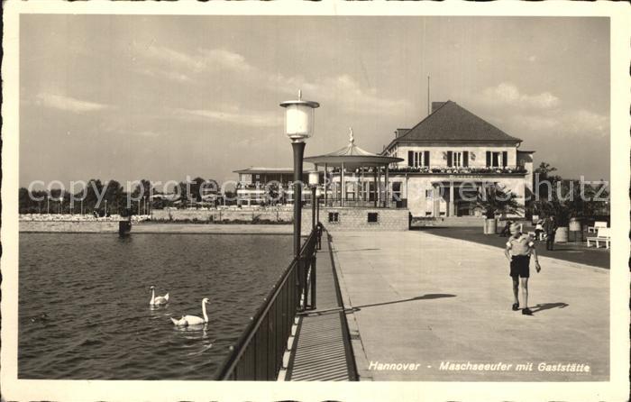 HANNOVER  CITY Maschseeufer mit Gaststaette