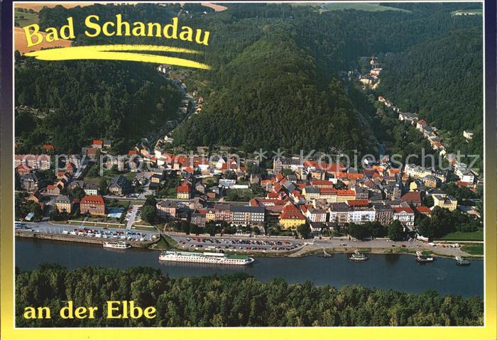 Bad Schandau Blick ueber den Ort