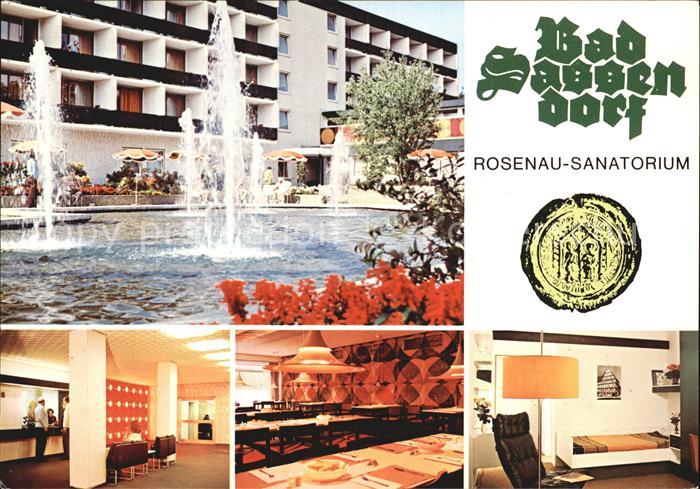 Bad Sassendorf Rosenau Sanatorium Zimmer Empfang Brunnen