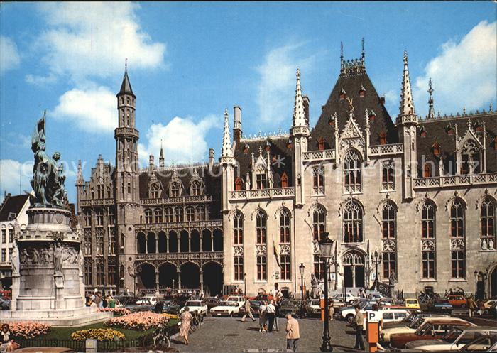 BRUGGE Bruges Belgie Marktplatz Sitz der Provinzialbehoerde