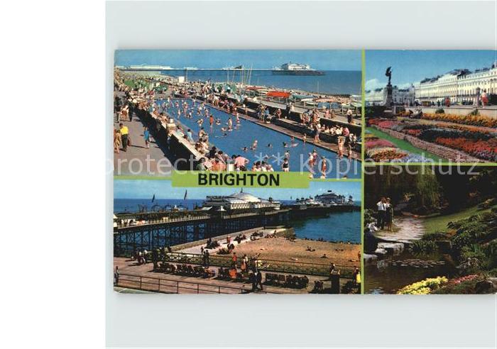 Brighton East Sussex Paddling Pool Peace Statue Palace Pier