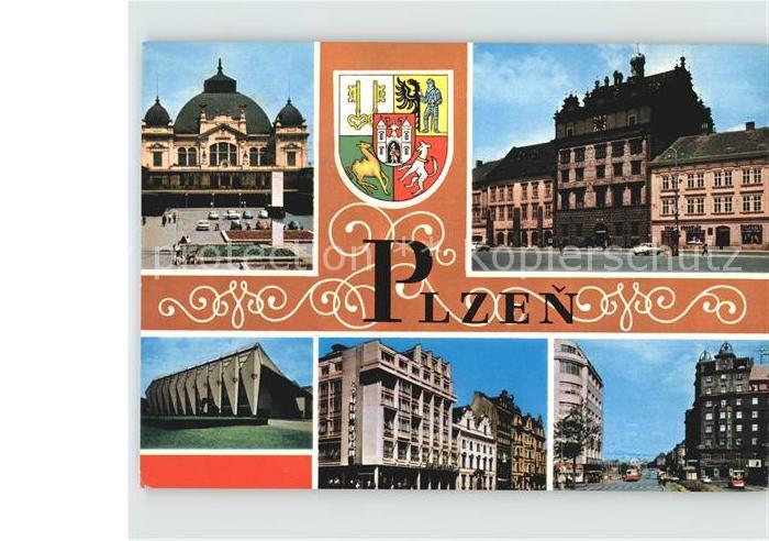 Plzen Pilsen Stadtansichten
