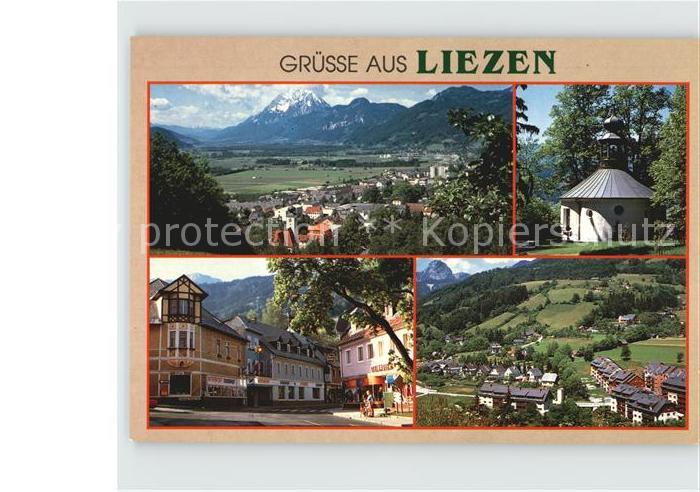 Liezen Steiermark Dorfplatz Gesamtansicht Kapelle