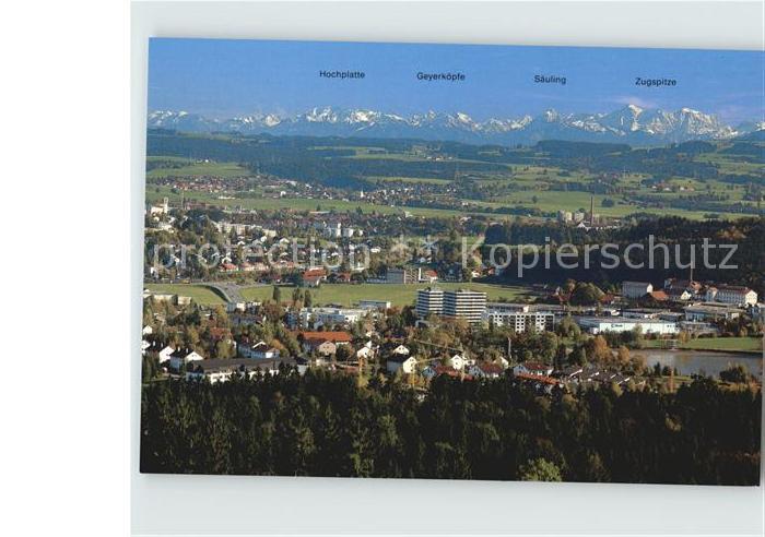Kempten Allgaeu Blick vom Mariaberg