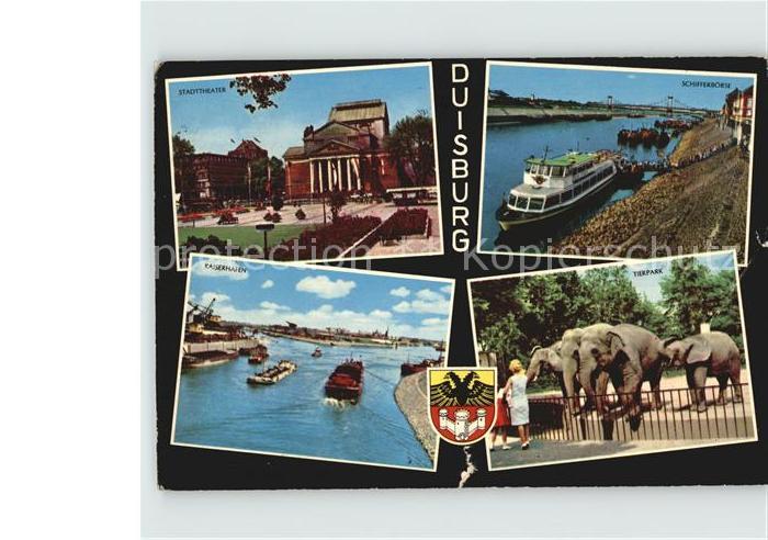 Duisburg Ruhr Stadttheater Schifferboerse Tierpark Kaiserhafen