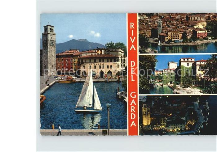 Riva del Garda Fliegeraufnahme Promenade Hafen