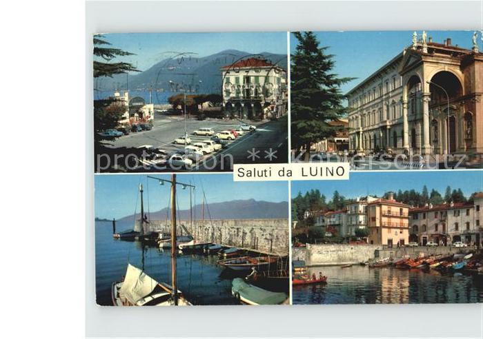 Luino Lago Maggiore Hafen Parkplatz Promenade