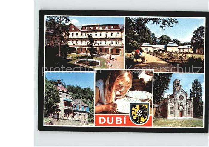 Dubi Kurhaus Garten Kirche