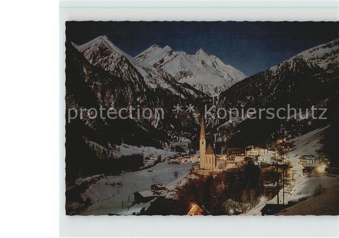 Heiligenblut Kaernten Glocknerstrasse Nachtaufnahme