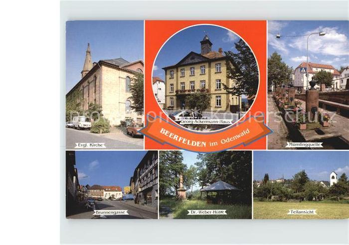 Beerfelden Odenwald Evangelische Kirche Dr. Weber Huette Brunnengasse