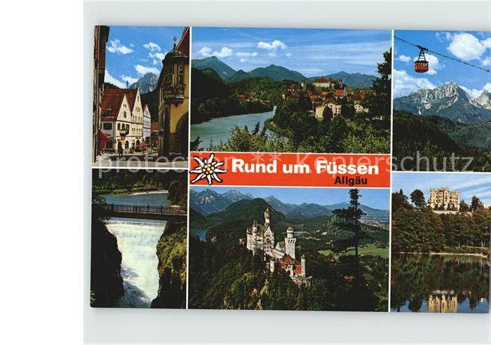Fuessen Allgaeu Tegelberg Seilbahn Lechfall Hohenschwngau