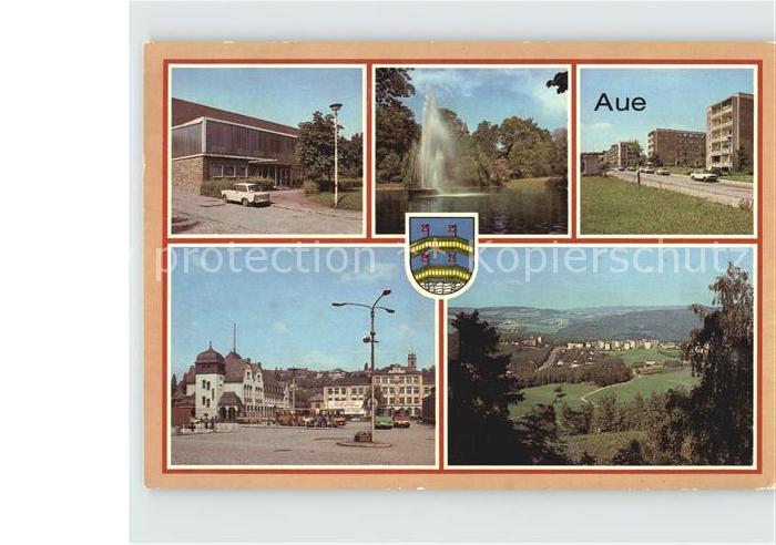 Aue Erzgebirge Stadtzentrum Sporthalle Karl Marx Platz