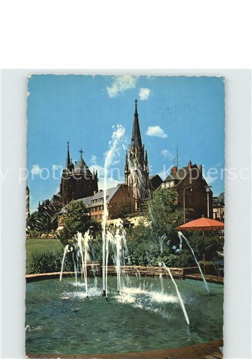 Aachen Elisenbrunnen mit Blick auf den Dom