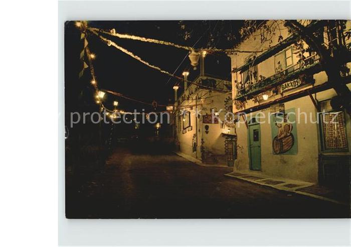 Athen Griechenland Die Nacht in Plaka