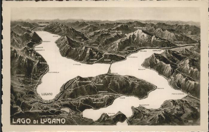 Lago di Lugano TI Karte